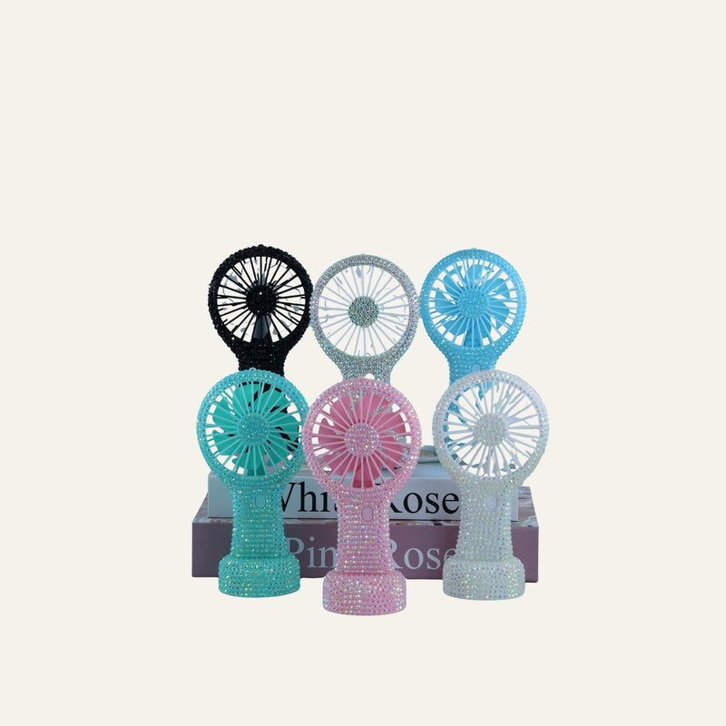 Glinsterende Strass Mini Handventilator