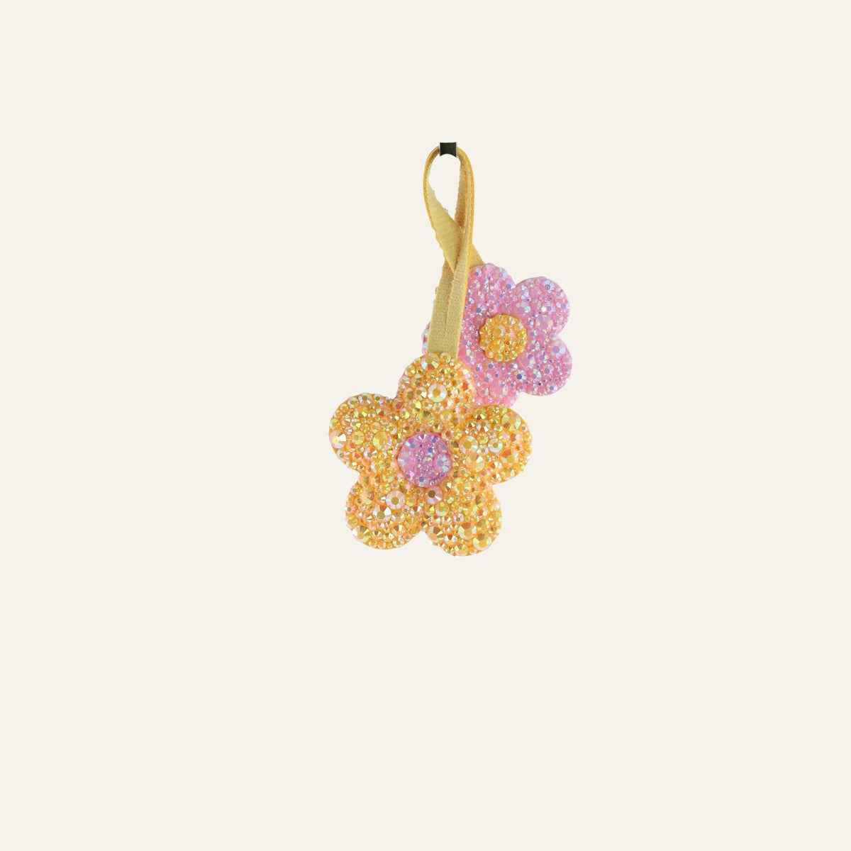 Glinsterende Bloemen Tasbedel & Sleutelhanger