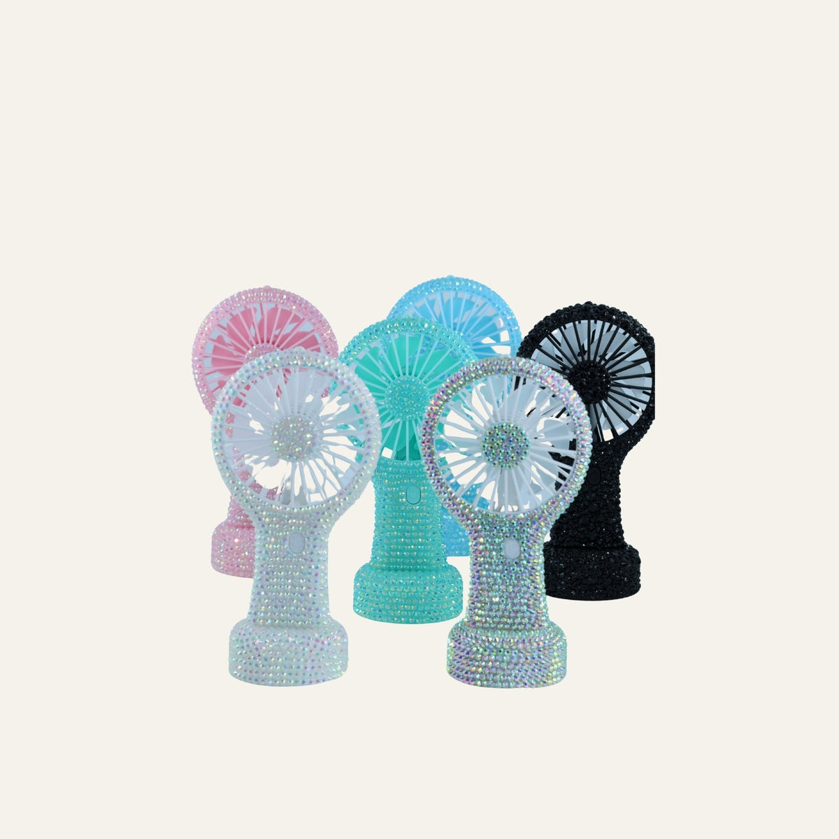 Glinsterende Strass Mini Handventilator