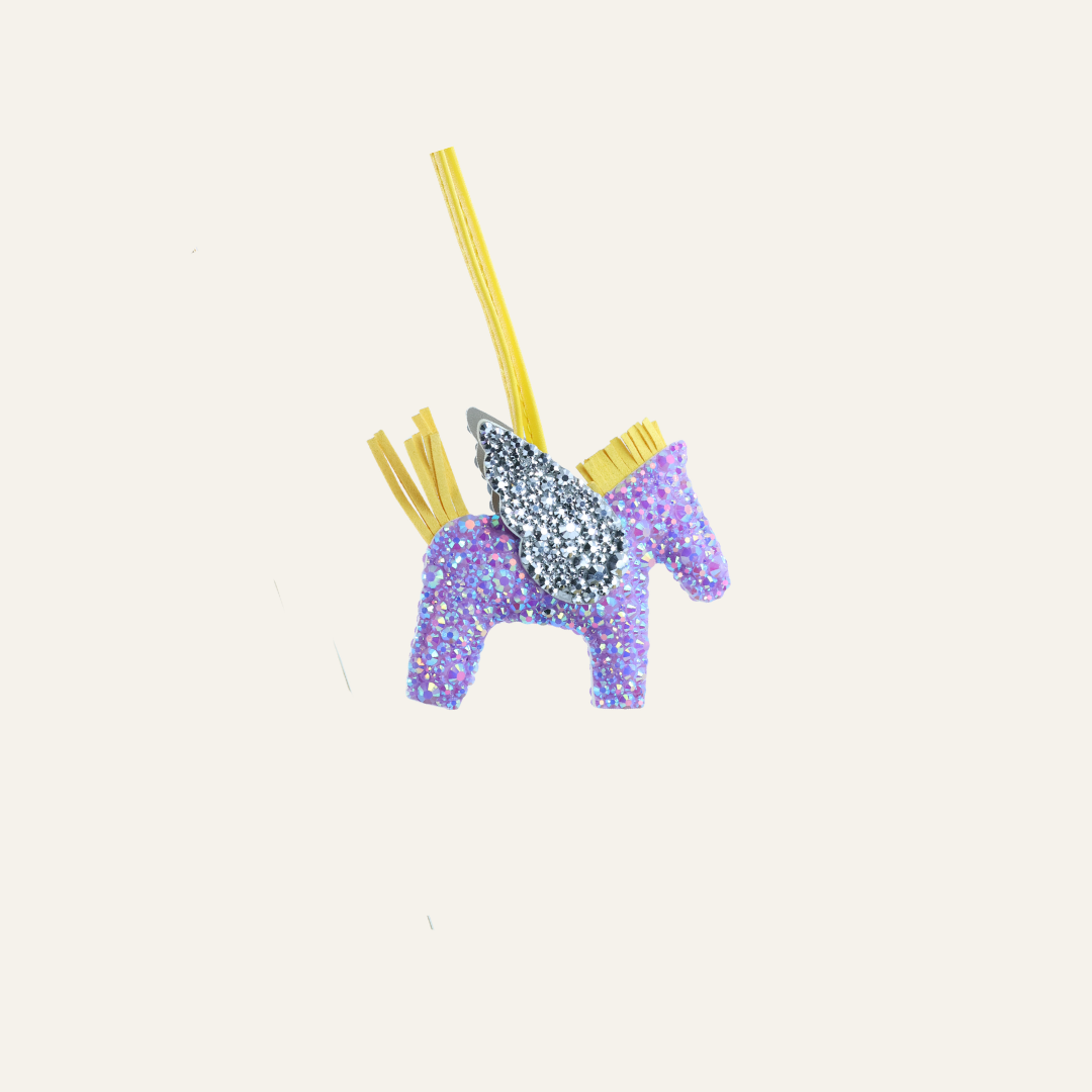 Handgemaakte Tasbedel Gevleugeld Paard – Luxe Strass Lifestyle Accessoire