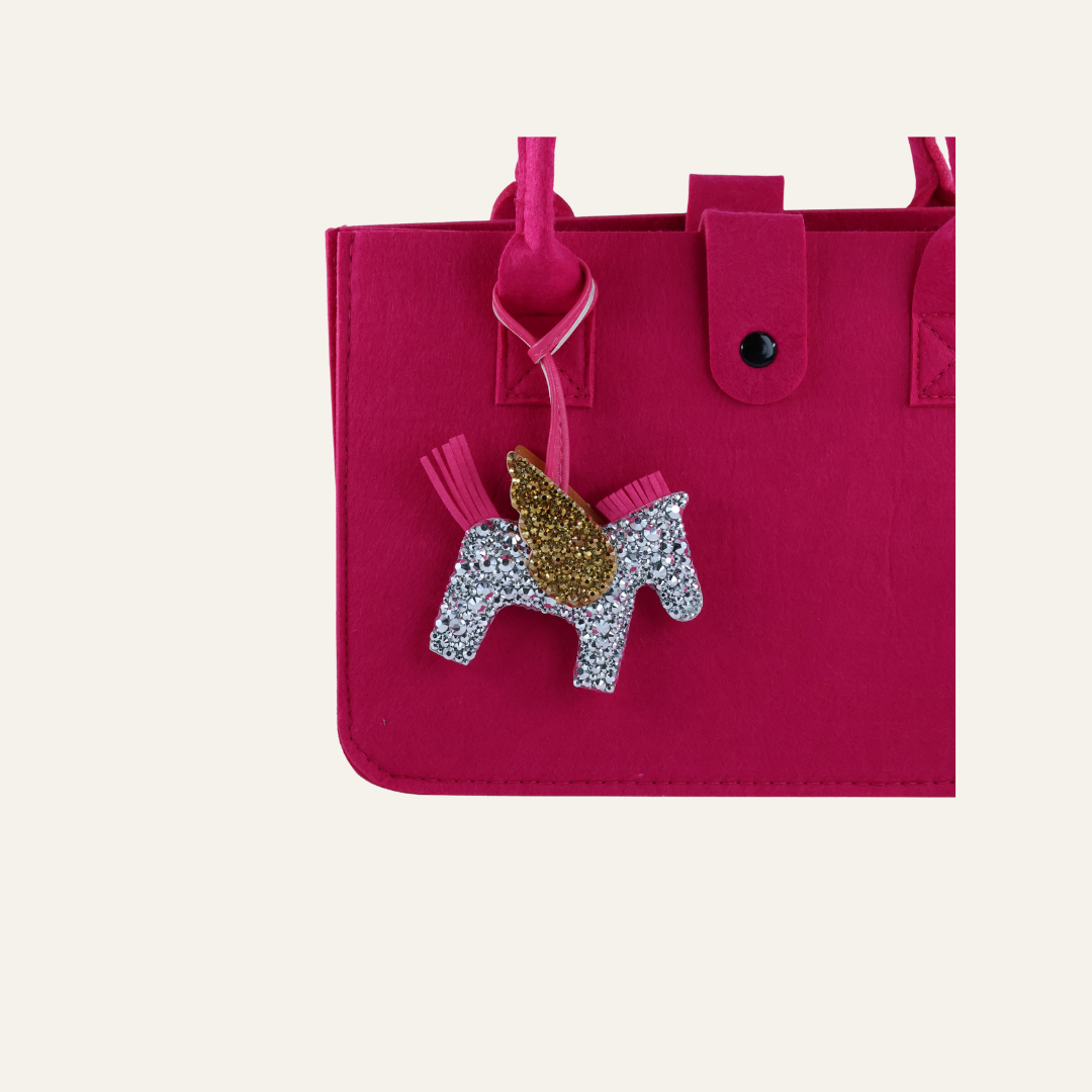 Handgemaakte Tasbedel Gevleugeld Paard – Luxe Strass Lifestyle Accessoire