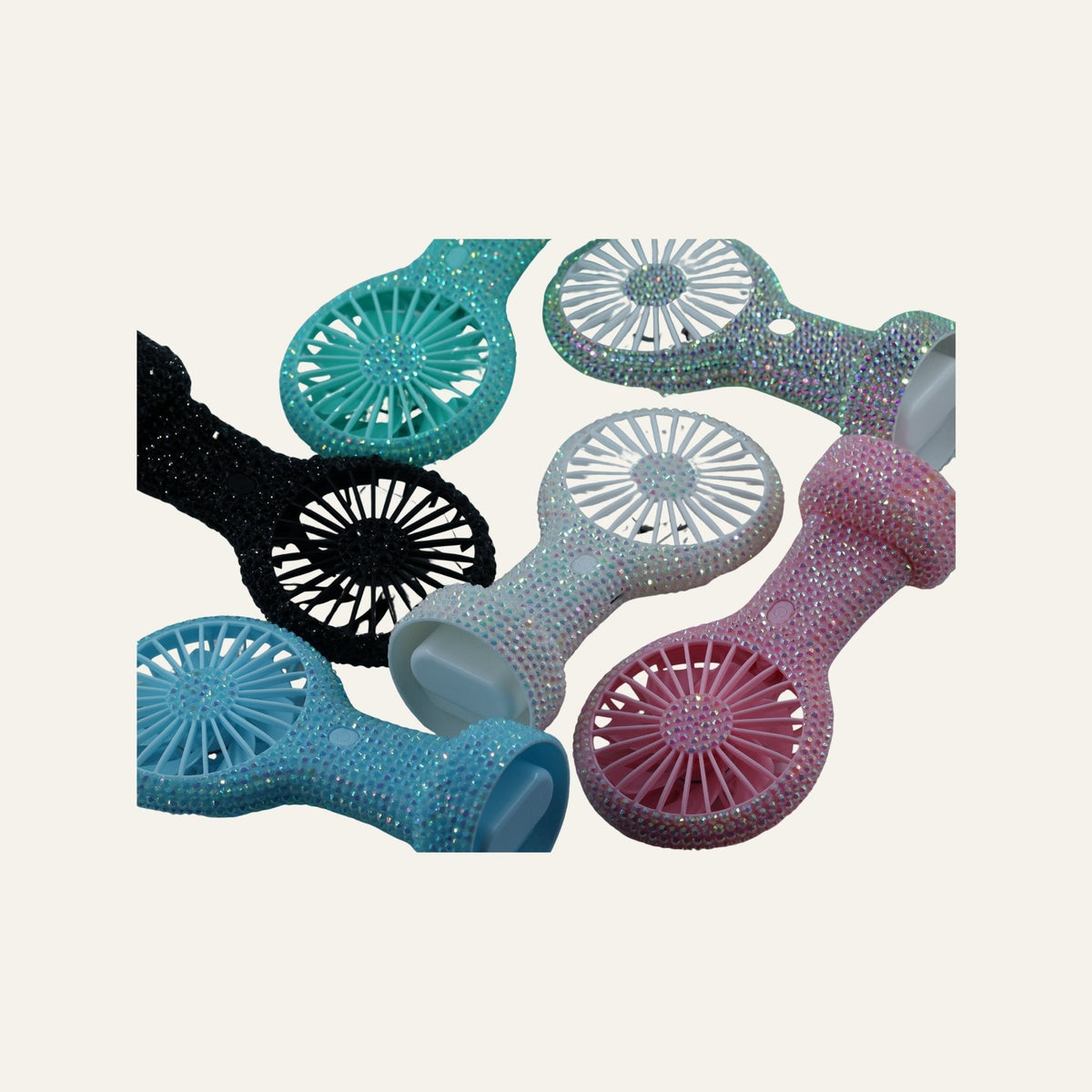 Glinsterende Strass Mini Handventilator